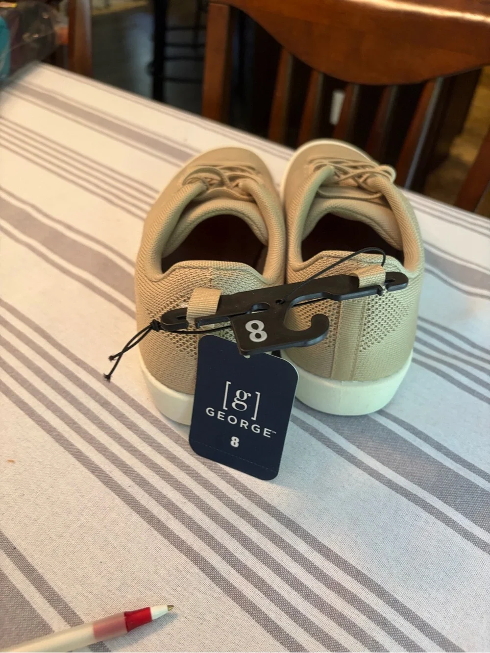 Men's George Casual Knit Sneakers in Beige